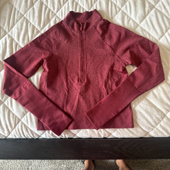 lululemon Rest Less Cropped Half Zip Size 6 - Picture 2 of 5